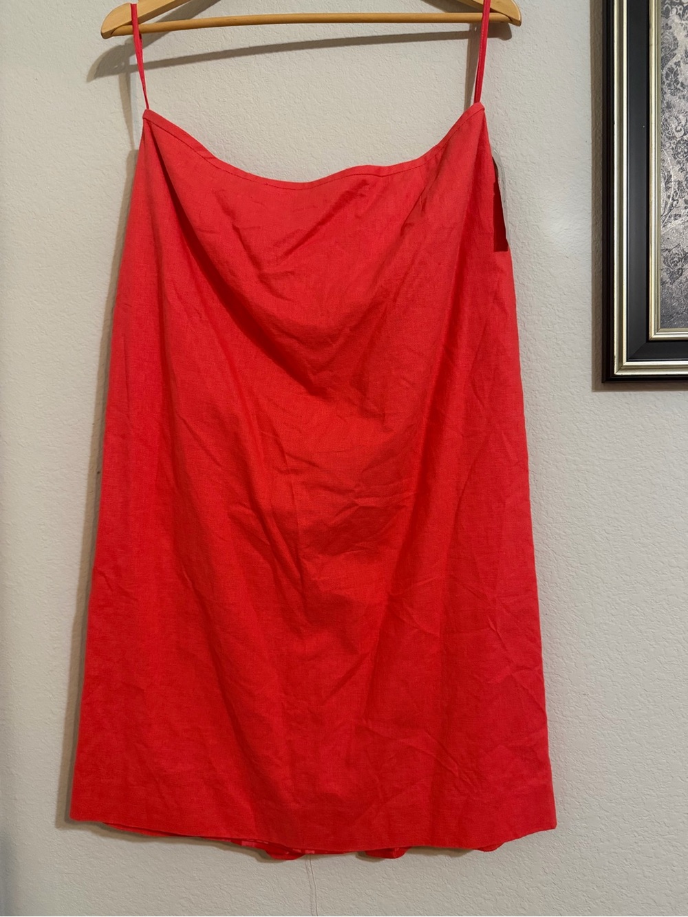Preston & York Coral Linen Blend Midi Skirt – Size 10